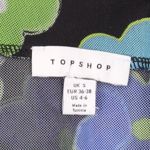Topshop Women's Multicoloured Floral Shirt Dress, Size S