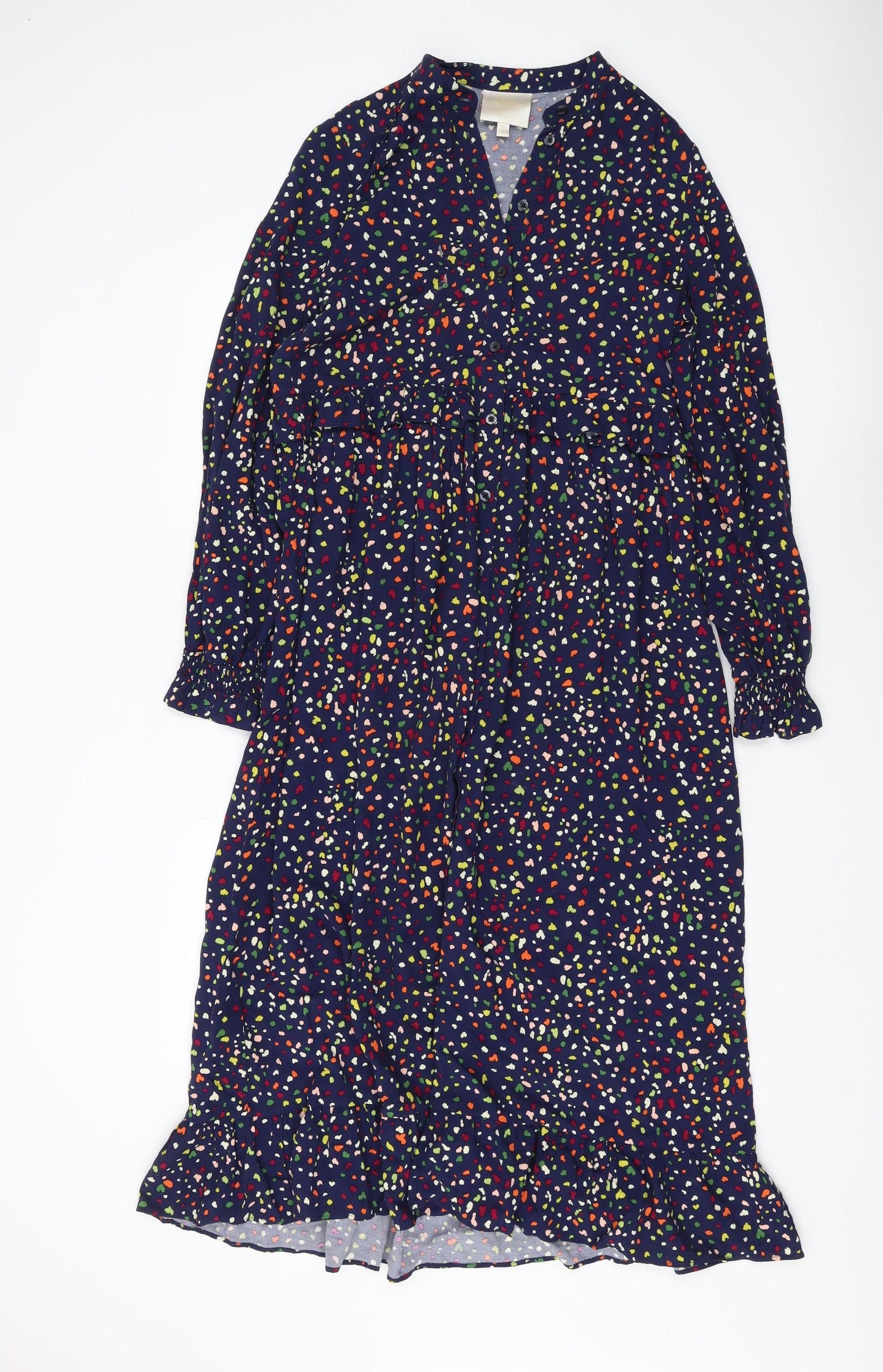 Feather & Bone Women's Floral Midi Shirt Dress Size 8