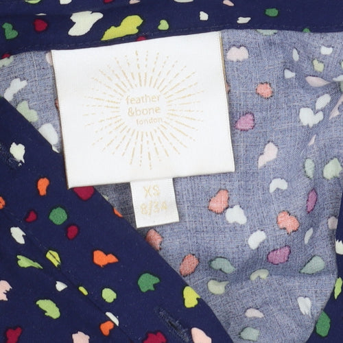 Feather & Bone Women's Floral Midi Shirt Dress Size 8