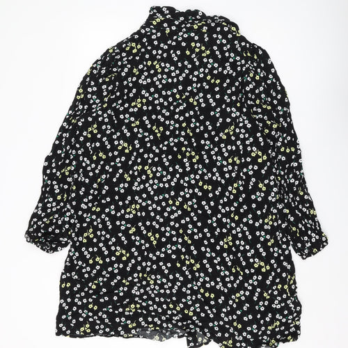 Marks and Spencer Women's Black Floral Blouse, Size 22