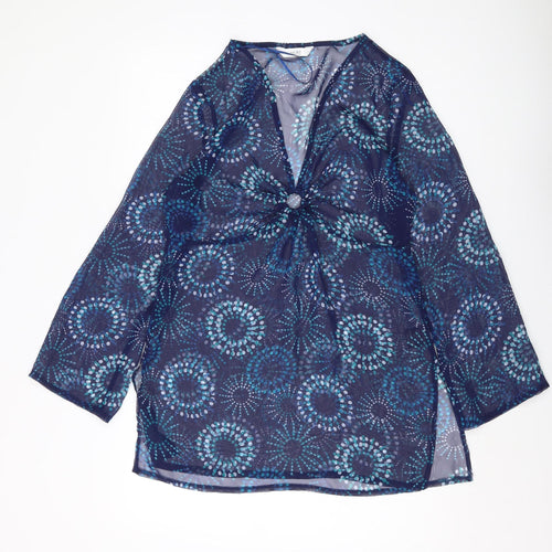 Next Women's Multicoloured V-Neck Blouse Size 12