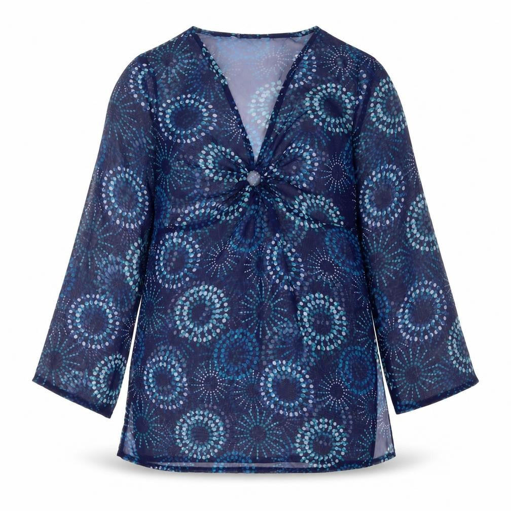 Next Women's Multicoloured V-Neck Blouse Size 12