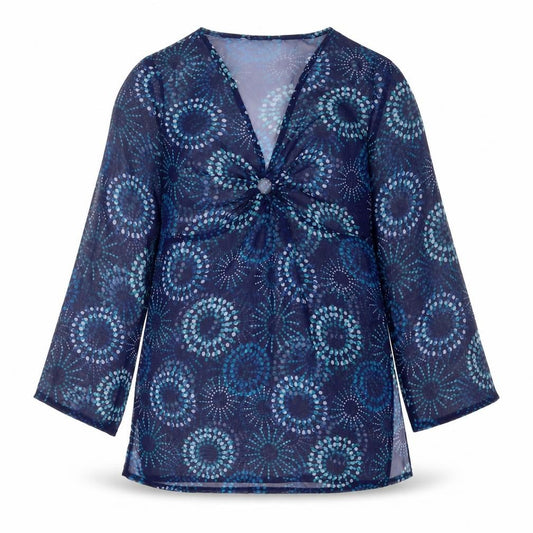Front view of Next Women's Multicoloured V-Neck Blouse, size 12
