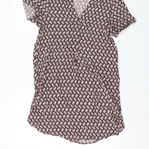 H&M Women's Red Floral Blouse Size 10