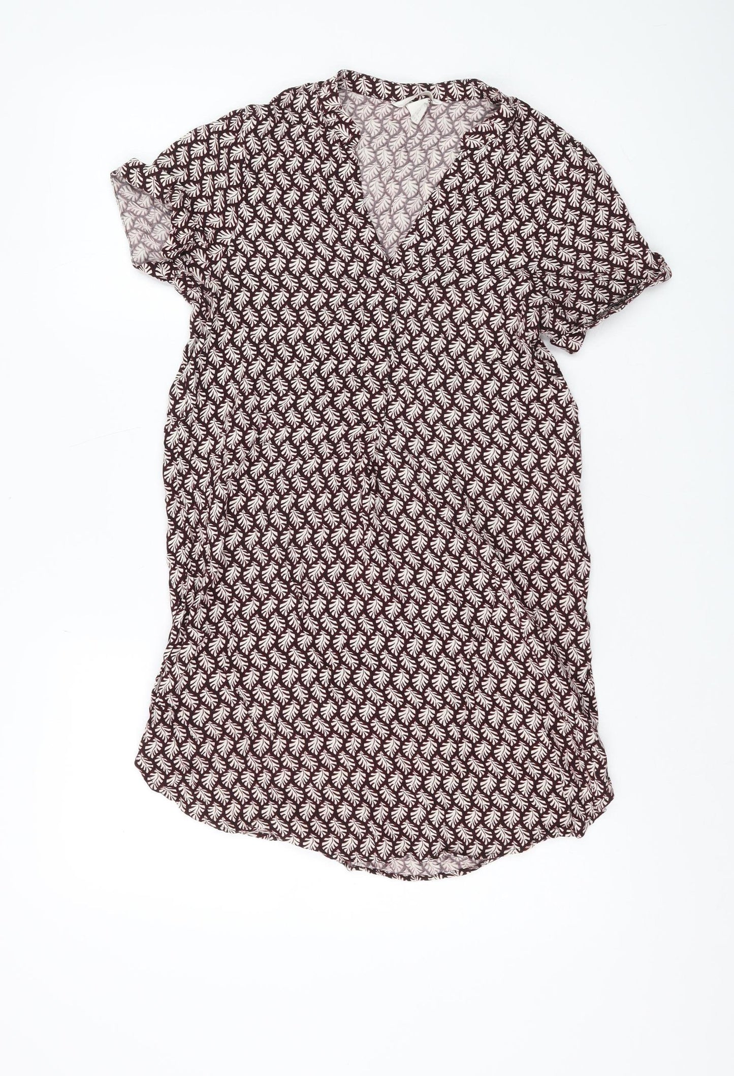 H&M Women's Red Floral Blouse Size 10