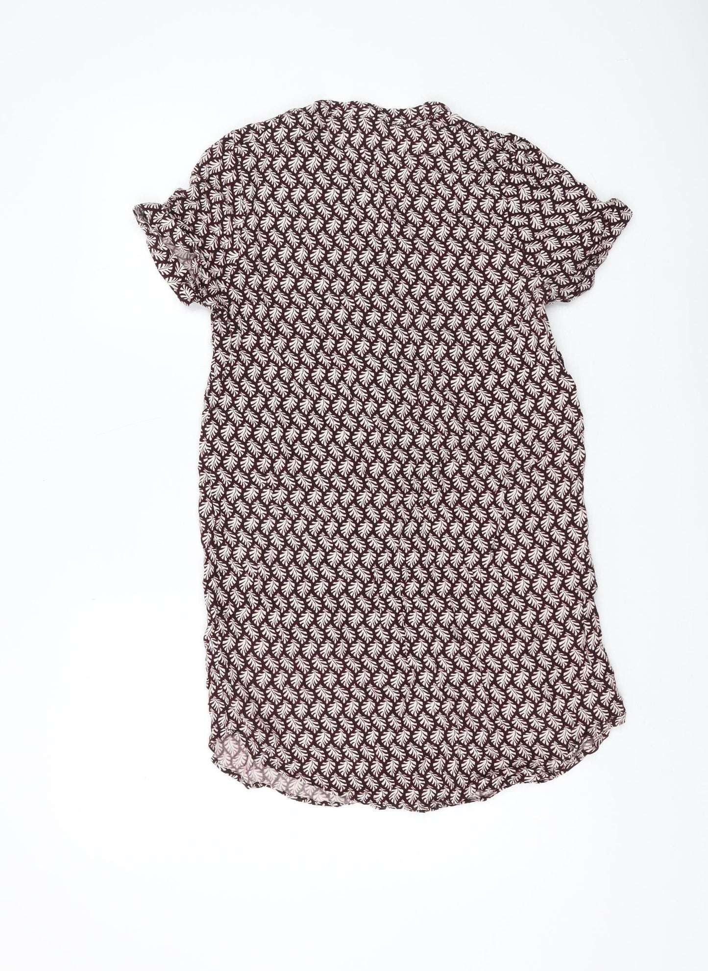 H&M Women's Red Floral Blouse Size 10