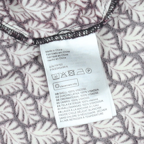 H&M Women's Red Floral Blouse Size 10