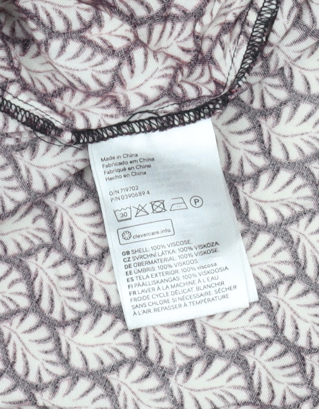 H&M Women's Red Floral Blouse Size 10