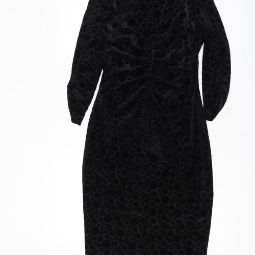 Marks and Spencer Black Bodycon Dress Size 10