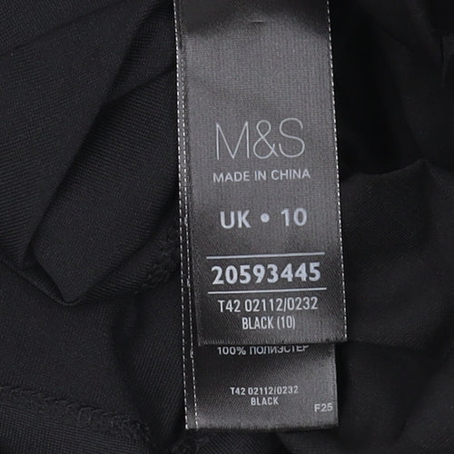 Marks and Spencer Black Bodycon Dress Size 10