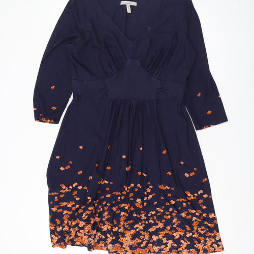 Pepperberry Women's Blue Floral Fit & Flare Dress Size 14