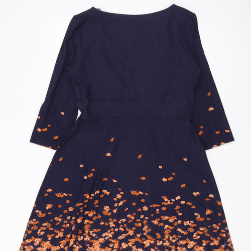 Pepperberry Women's Blue Floral Fit & Flare Dress Size 14