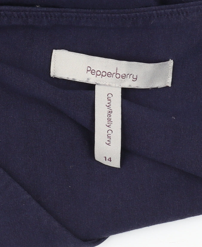 Pepperberry Women's Blue Floral Fit & Flare Dress Size 14