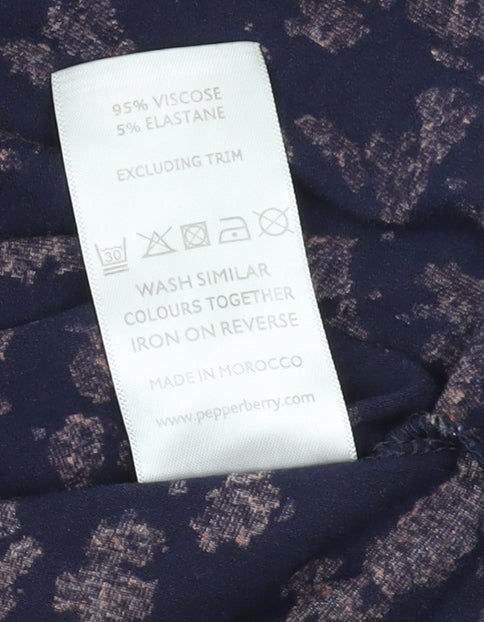 Pepperberry Women's Blue Floral Fit & Flare Dress Size 14