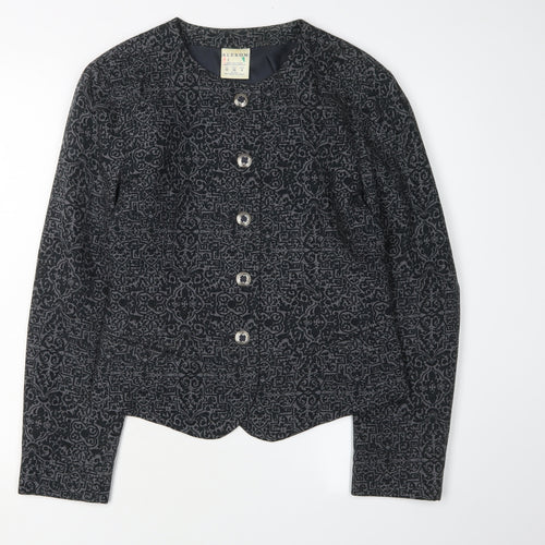 Alexon Women's Black Geometric Blazer Size 10
