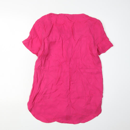 Hush Pink Women's Blouse, Size 10, Short Sleeve