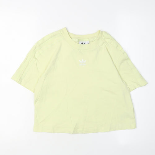 Adidas Unisex Green T-Shirt, Size 12, Basic Style
