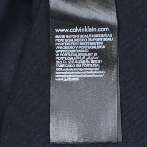 Calvin Klein Unisex Black T-Shirt S Basic Style