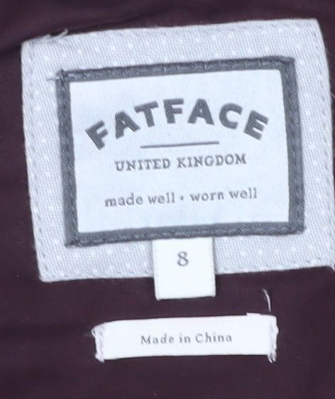 FatFace Women's Brown Puffer Waistcoat Size 8 Hooded