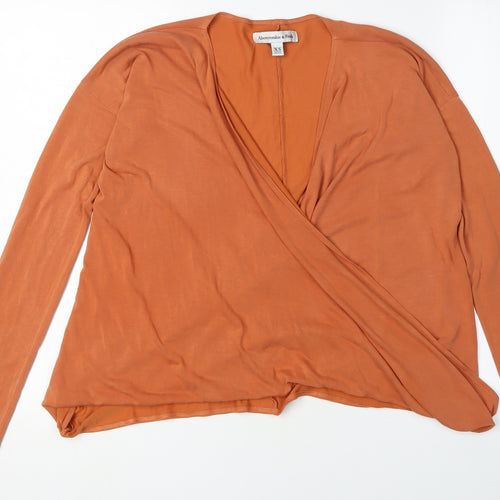 Abercrombie & Fitch Women's Orange XS Wrap Top