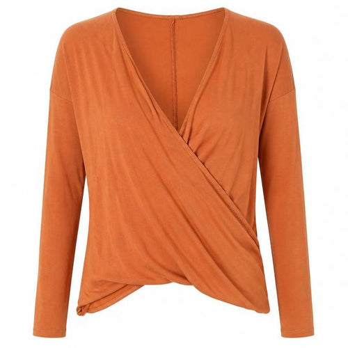 Abercrombie & Fitch Women's Orange XS Wrap Top