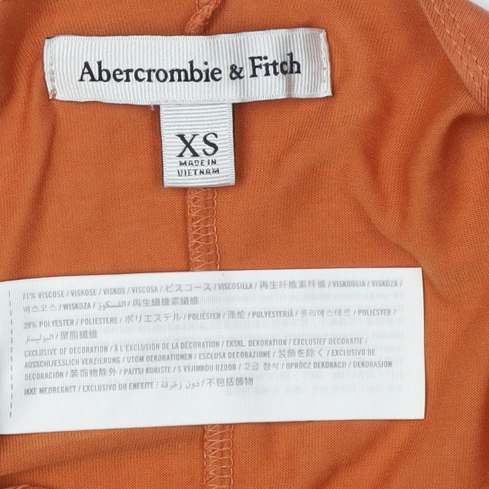 Abercrombie & Fitch Women's Orange XS Wrap Top