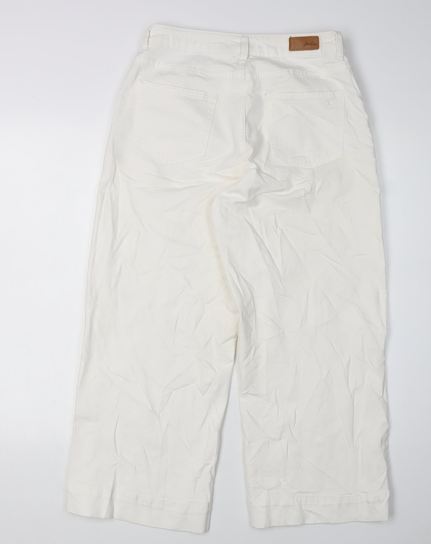 Joules Women's Ivory Wide-Leg Jeans, Size 12