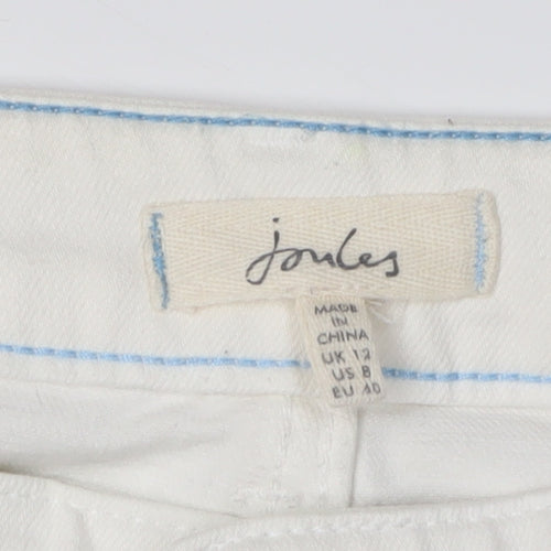 Joules Women's Ivory Wide-Leg Jeans, Size 12