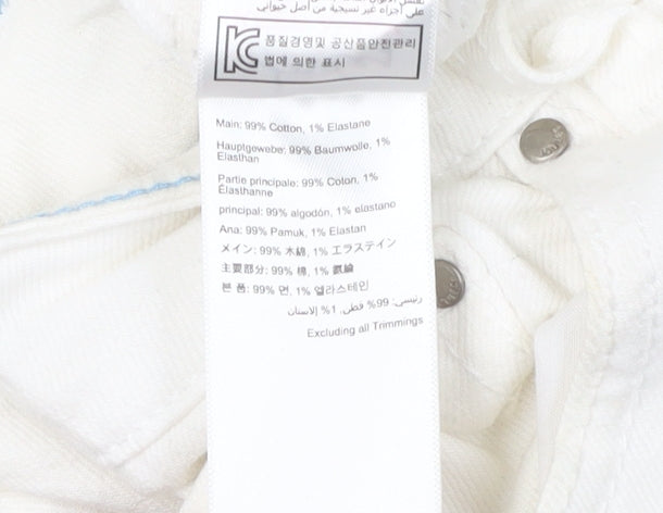 Joules Women's Ivory Wide-Leg Jeans, Size 12