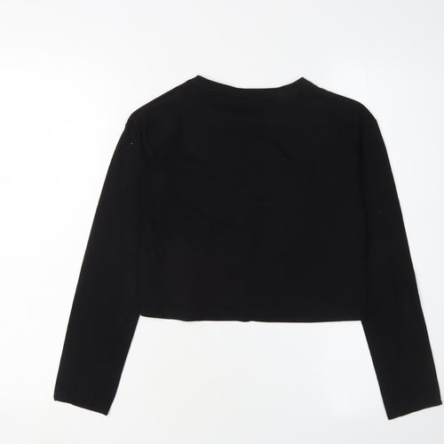 Firetrap Girls Black Cropped Logo T-Shirt 9-10 Years
