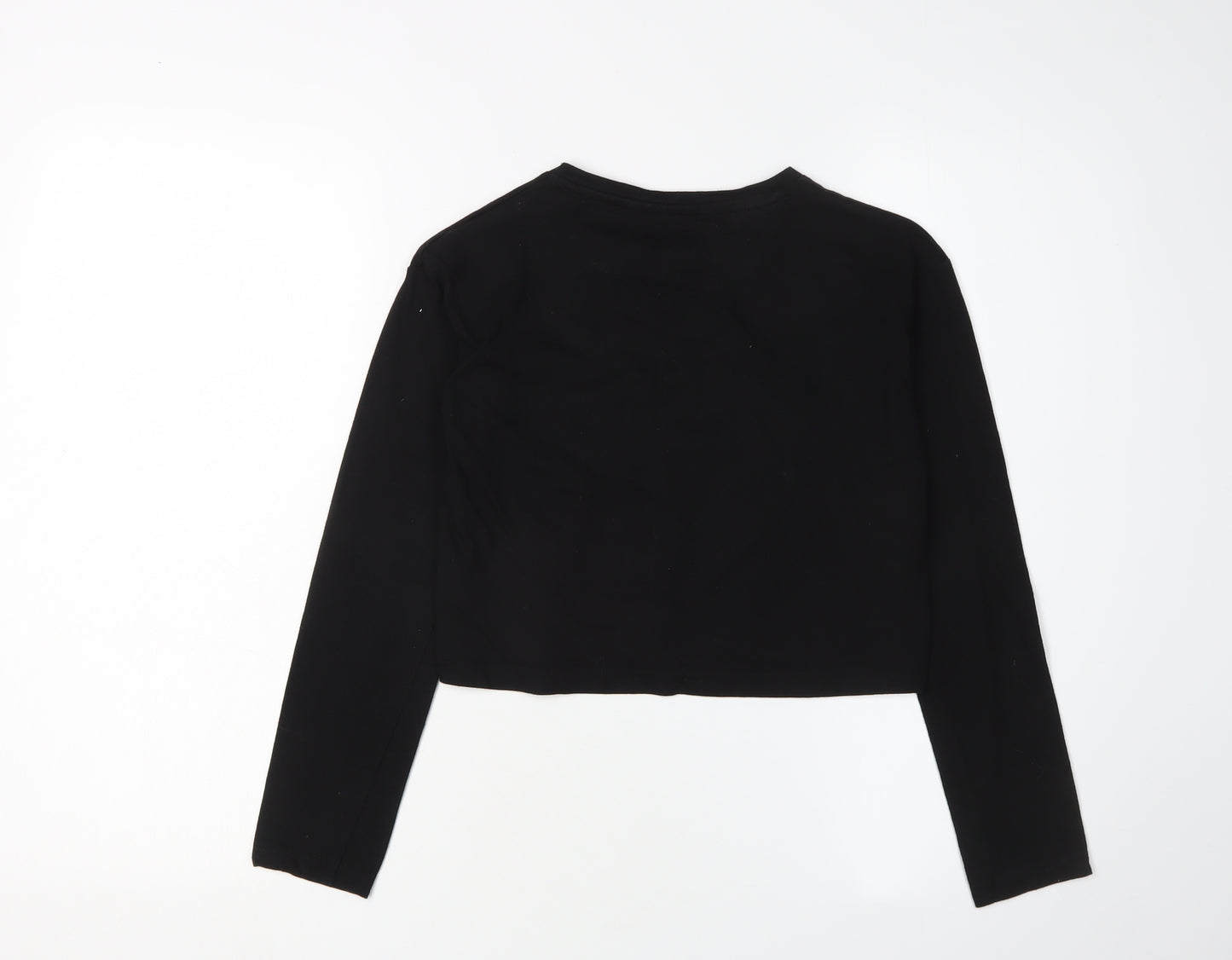 Firetrap Girls Black Cropped Logo T-Shirt 9-10 Years
