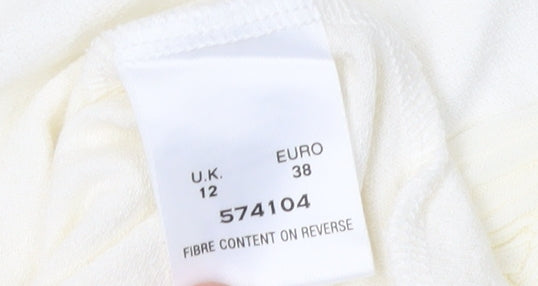 ALEX & CO Women's Ivory Blouse, Size 12, V-Neck