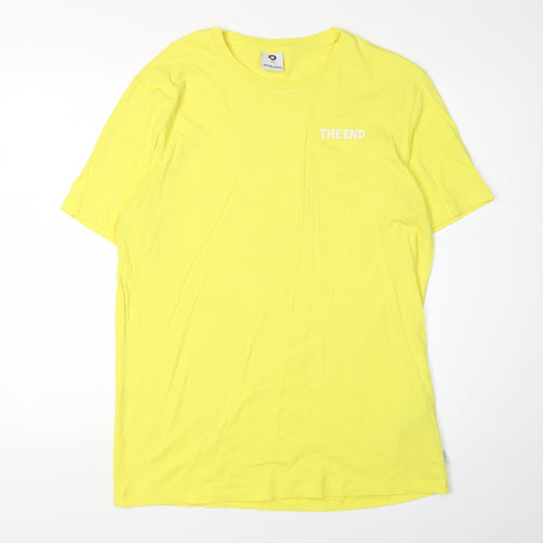 Jack & Jones Men's Yellow XL Crew Neck T-Shirt