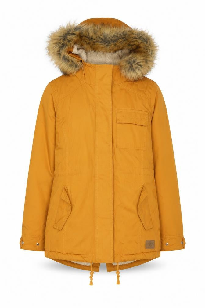 SoulCal & Co Women's Orange Parka Coat, Size 8, Hooded