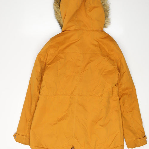 SoulCal & Co Women's Orange Parka Coat, Size 8, Hooded