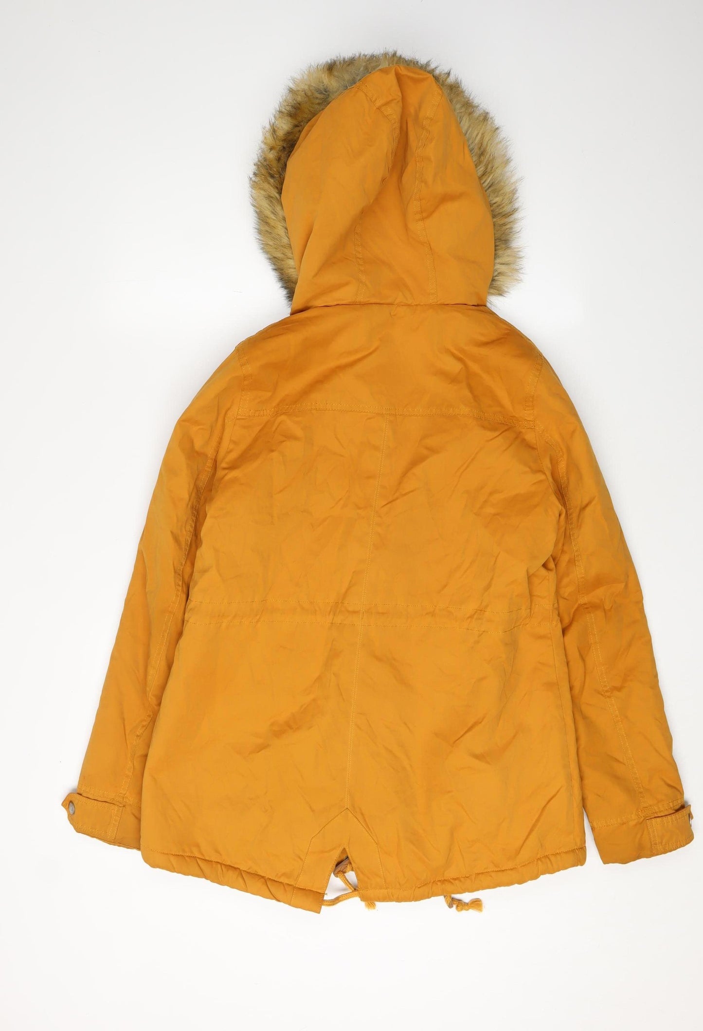 SoulCal & Co Women's Orange Parka Coat, Size 8, Hooded