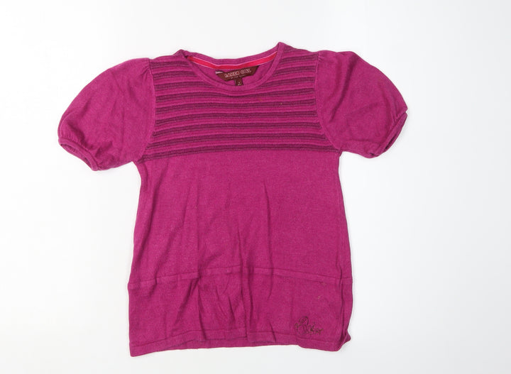 Ted Baker Girls Pink Pullover Jumper, 7 Years, Short Sleeve