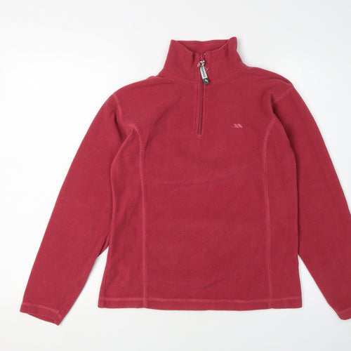 Trespass Girls Red Fleece 1/2 Zip Sweatshirt Size 15-16 Years