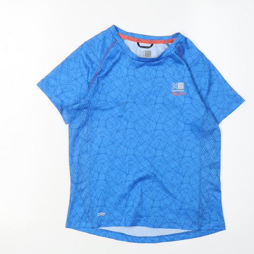 Karrimor Boys Blue Running T-Shirt 9-10 Years - Geometric Pattern