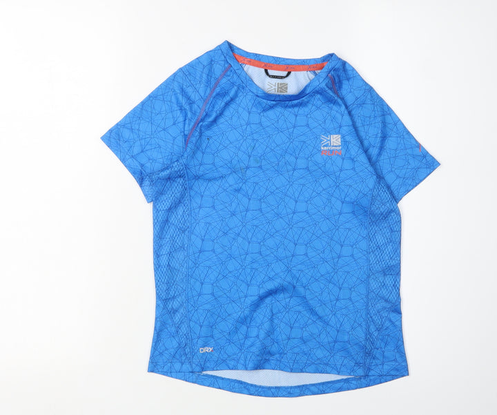 Karrimor Boys Blue Running T-Shirt 9-10 Years - Geometric Pattern