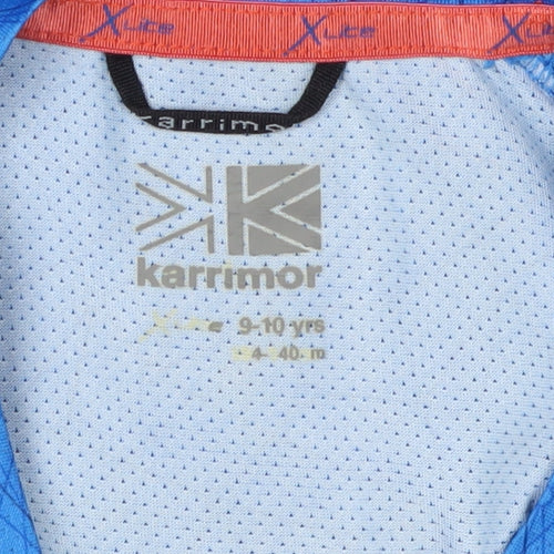 Karrimor Boys Blue Running T-Shirt 9-10 Years - Geometric Pattern