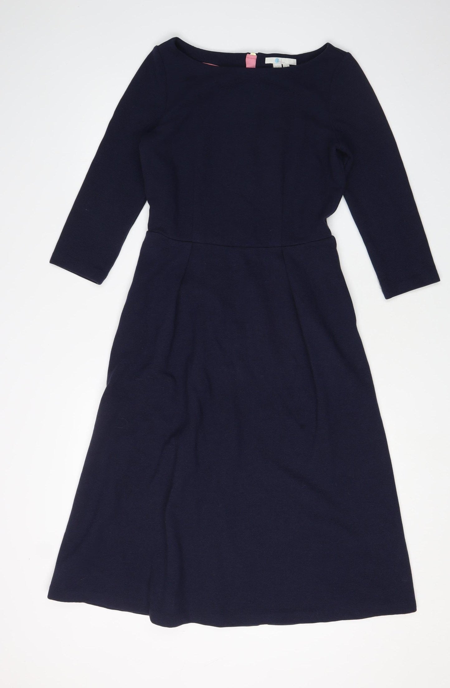 Boden Blue A-Line Dress, 3/4 Sleeve, Size 8 Women