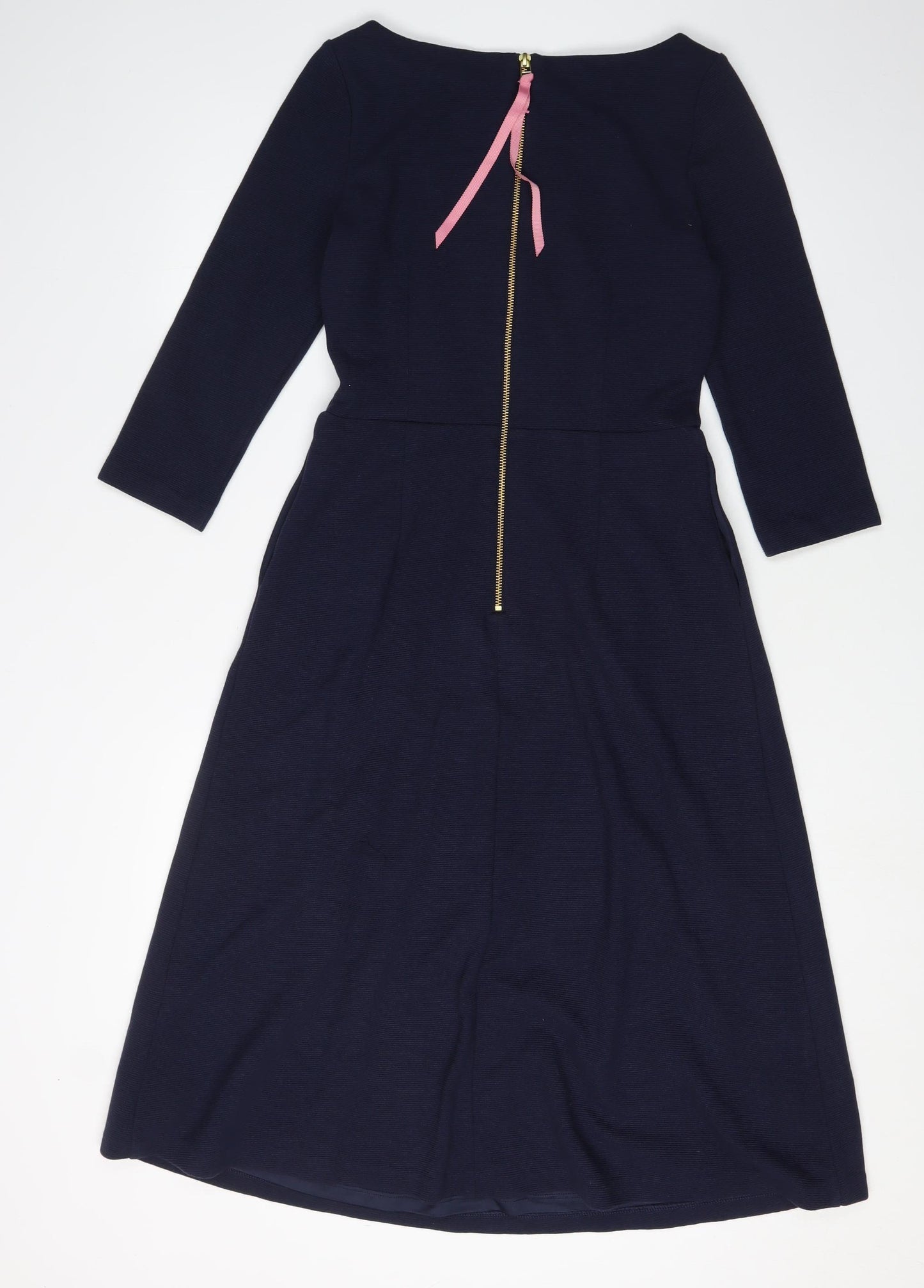 Boden Blue A-Line Dress, 3/4 Sleeve, Size 8 Women