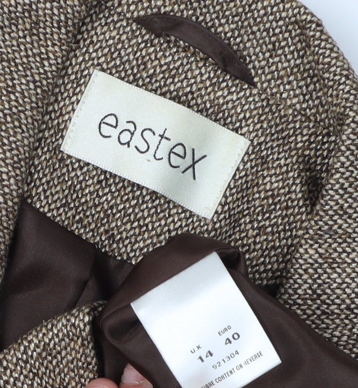 Eastex Women's Brown Wool Blend Blazer Size 14