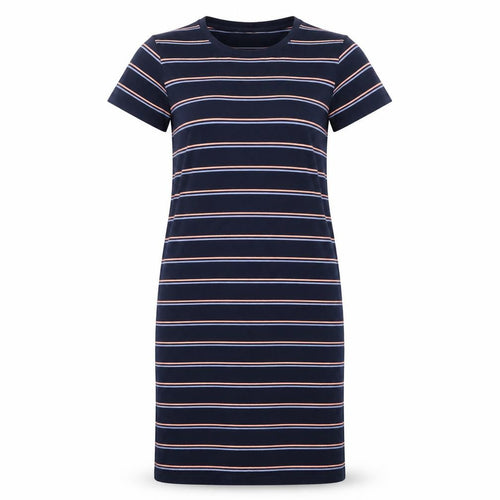 J. Crew Women's Navy Striped T-Shirt Dress S