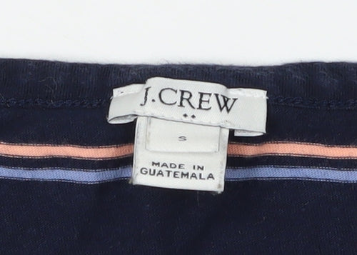 J. Crew Women's Navy Striped T-Shirt Dress S