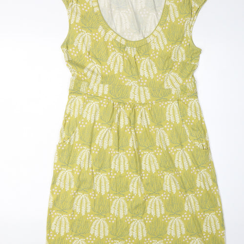 Boden Women's Green Floral Shift Dress Size 12