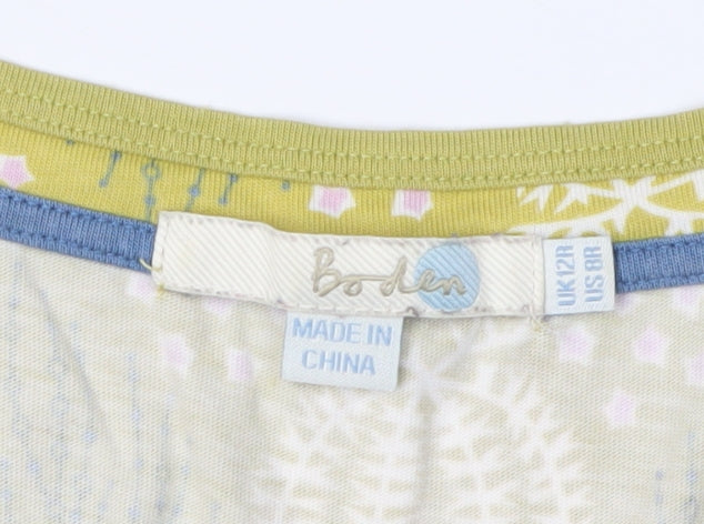 Boden Women's Green Floral Shift Dress Size 12