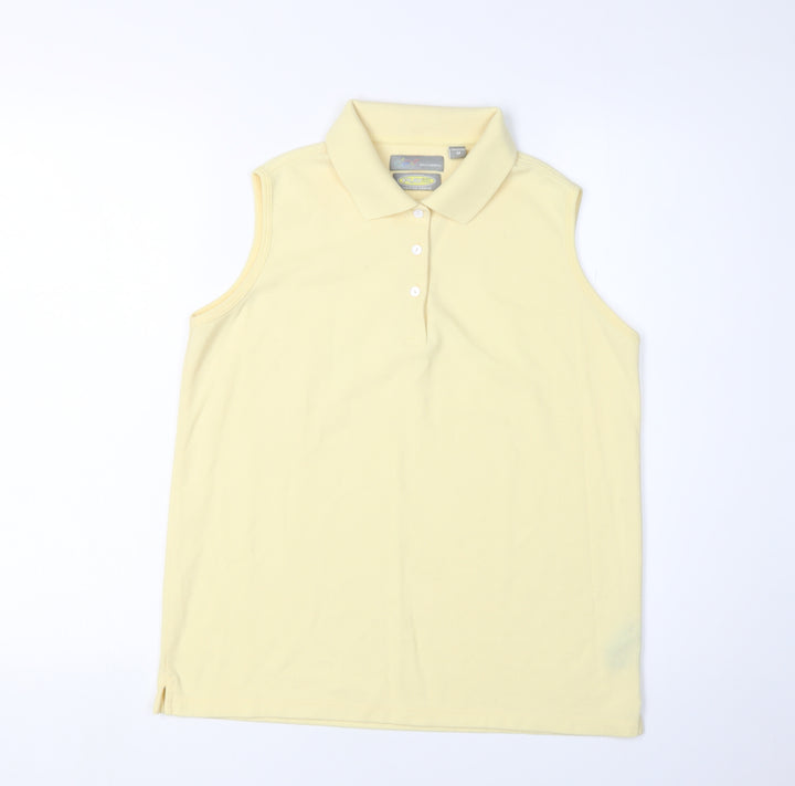 Greg Norman Yellow Sleeveless Polo Shirt for Women