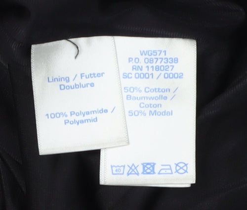 Boden Women's Black Pleated Floral Knee Length Skirt